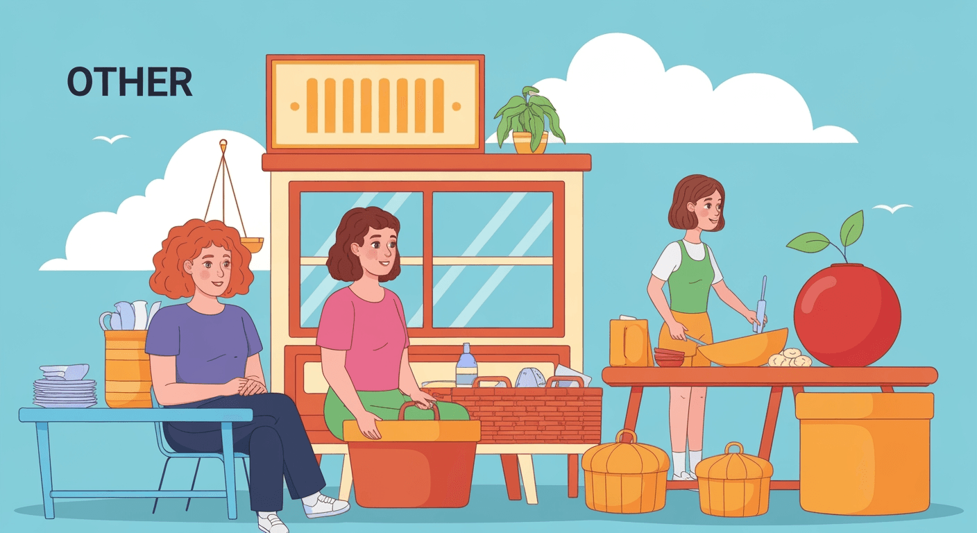 AI-generated illustration of a estate sale