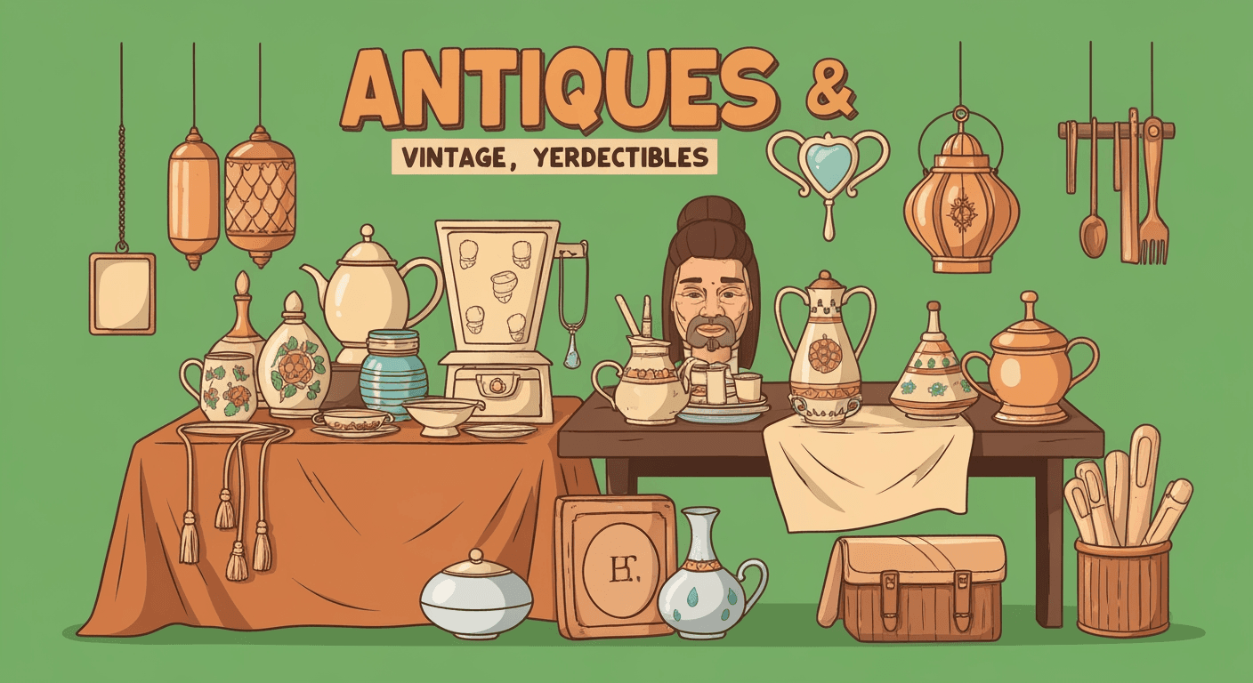 AI-generated yard sale illustration