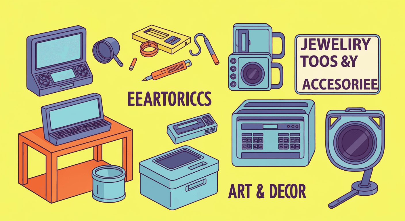 AI-generated yard sale illustration