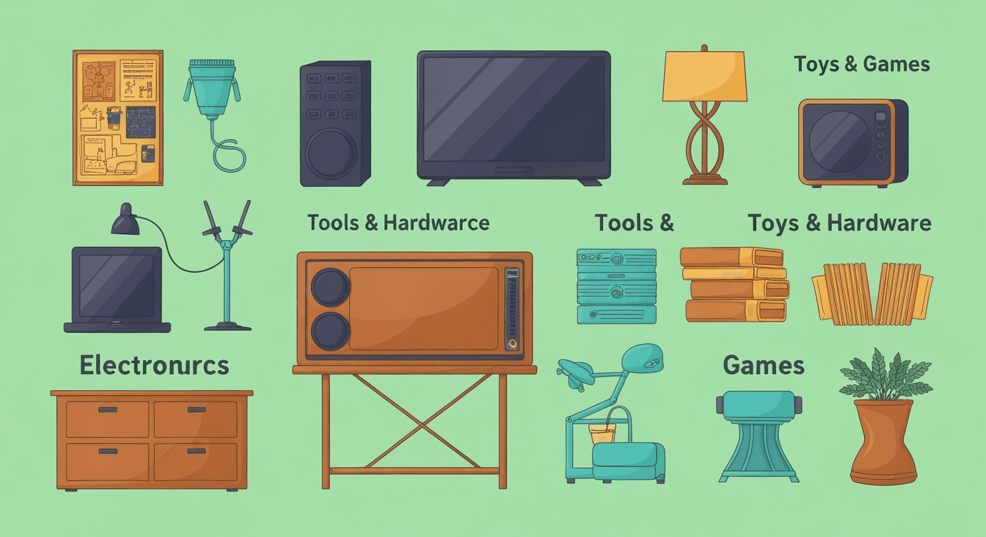 AI-generated illustration of a estate sale