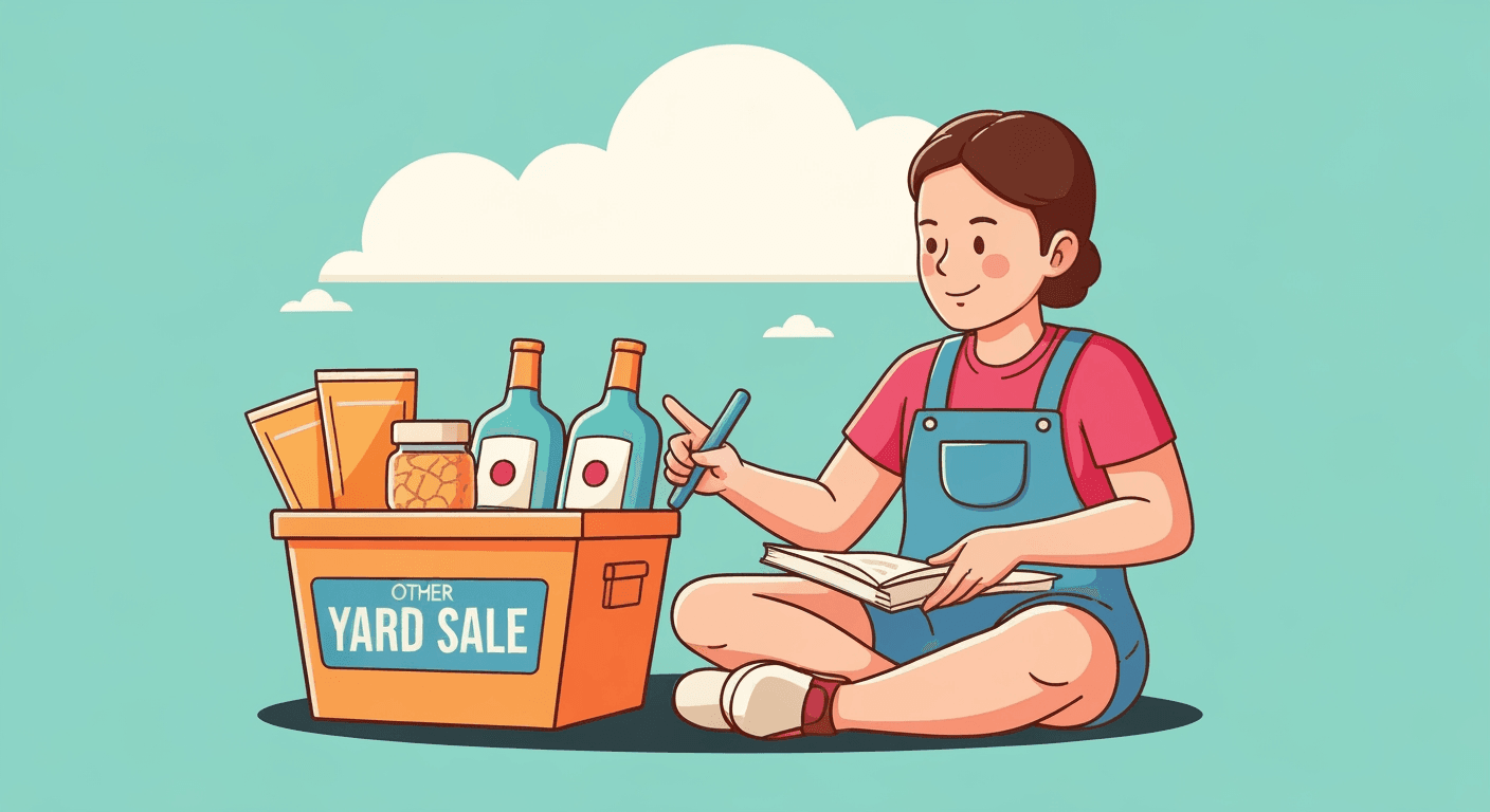 AI-generated illustration of a yard sale