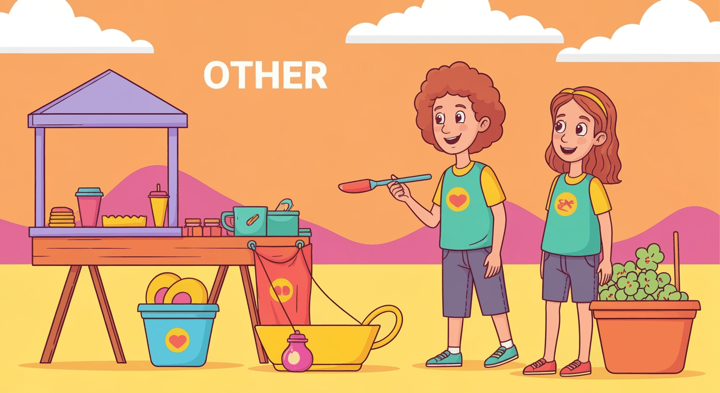 AI-generated illustration of a yard sale