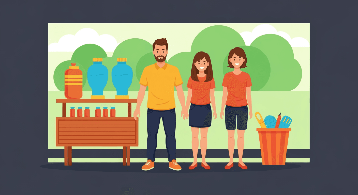 AI-generated yard sale illustration