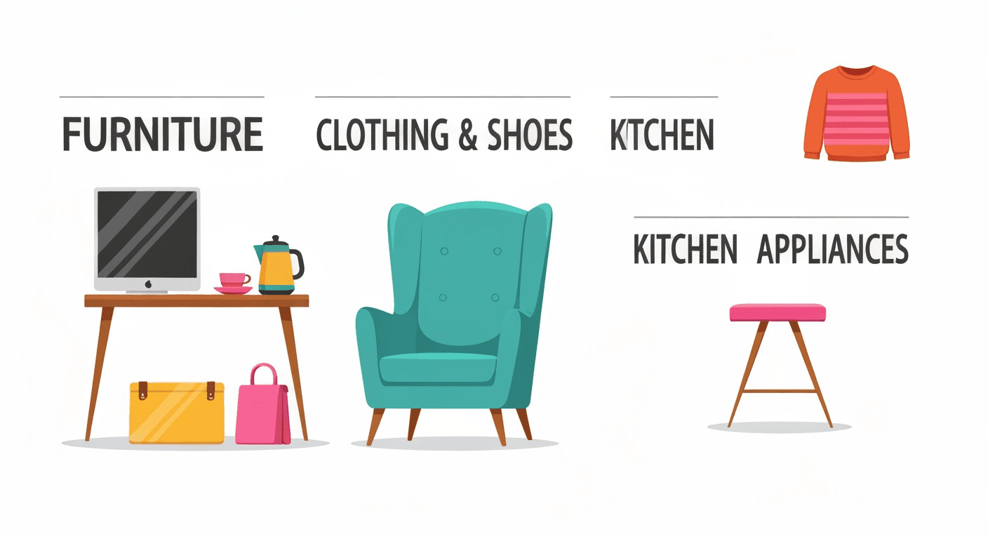 AI-generated illustration of a estate sale