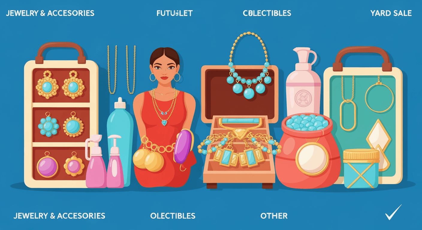 AI-generated yard sale illustration