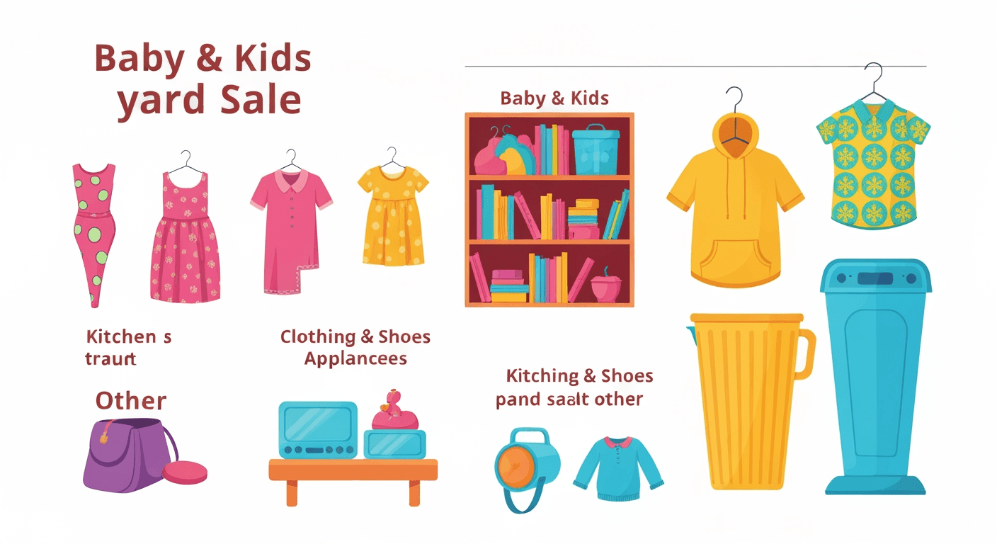 AI-generated illustration of a garage sale