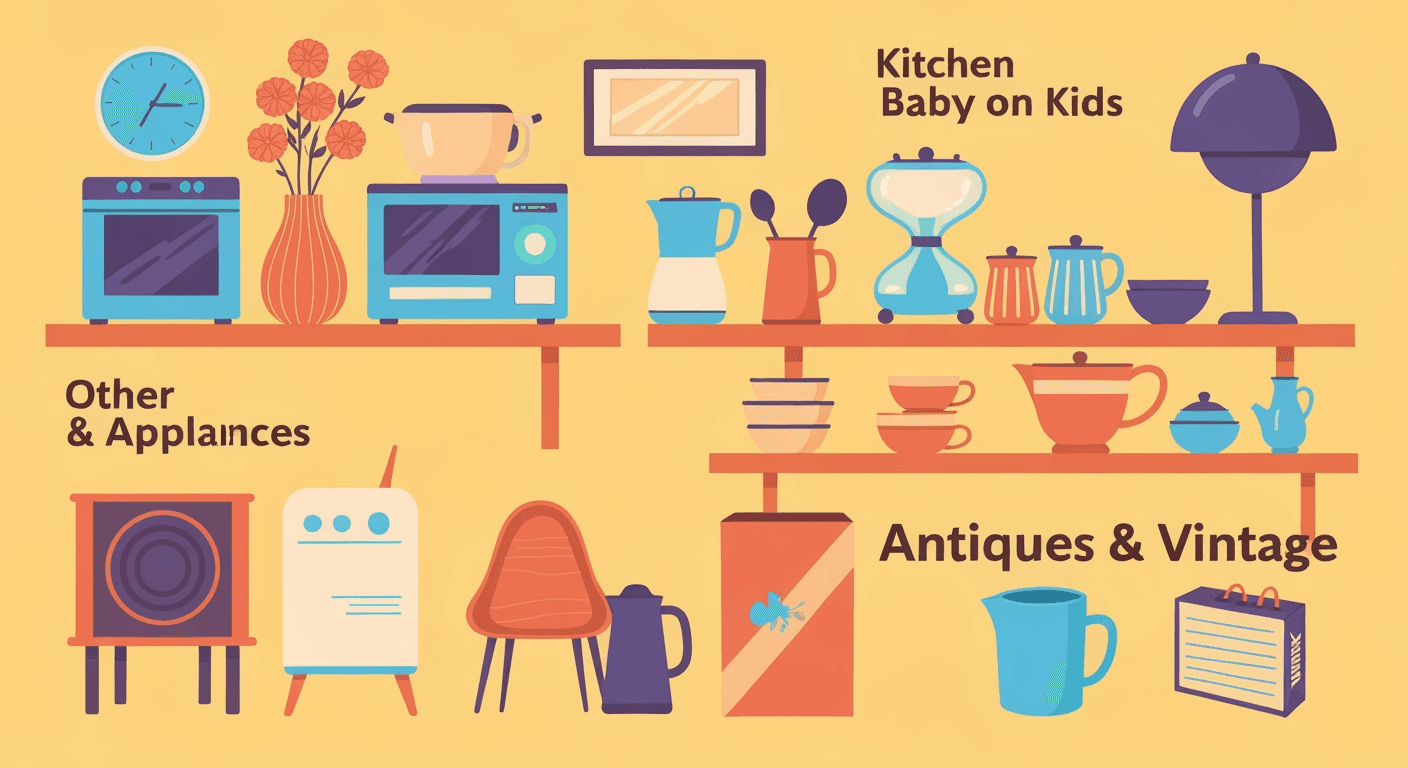 AI-generated illustration of a estate sale