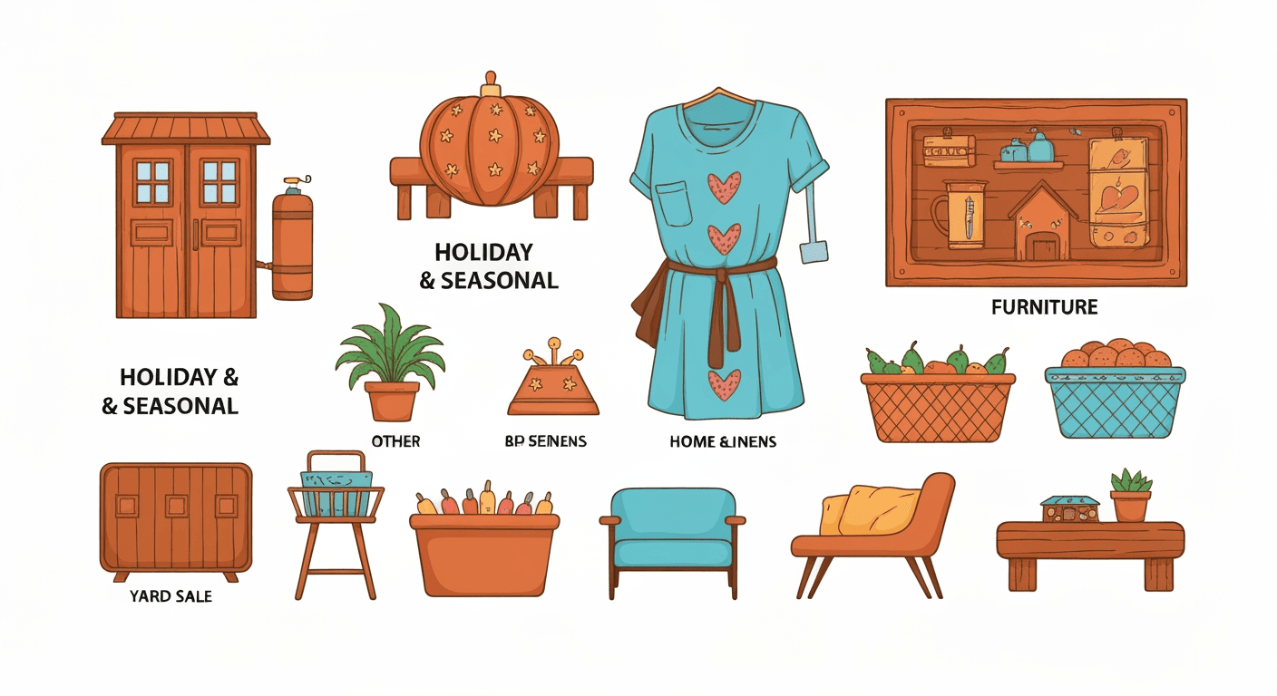 AI-generated illustration of a garage sale