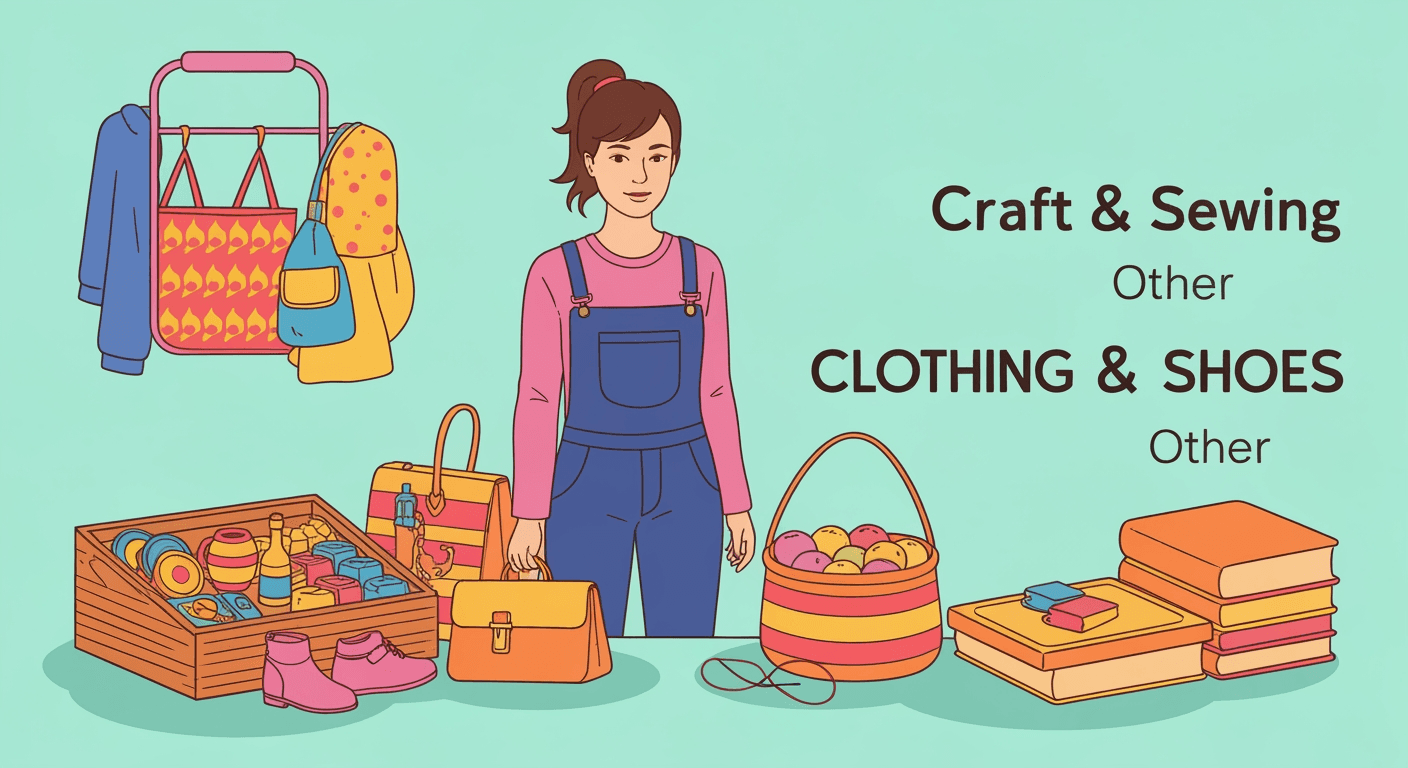 AI-generated illustration of a garage sale