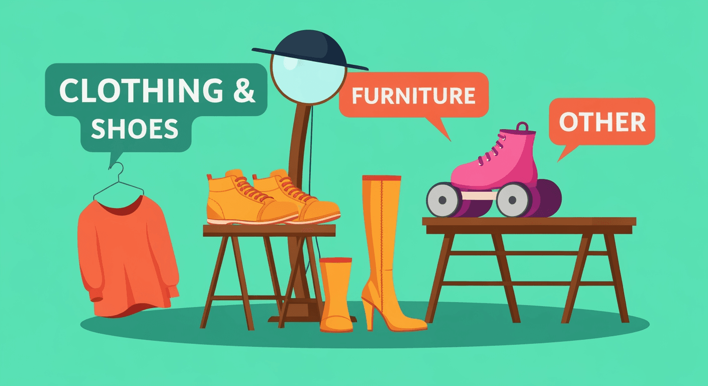 AI-generated illustration of a garage sale