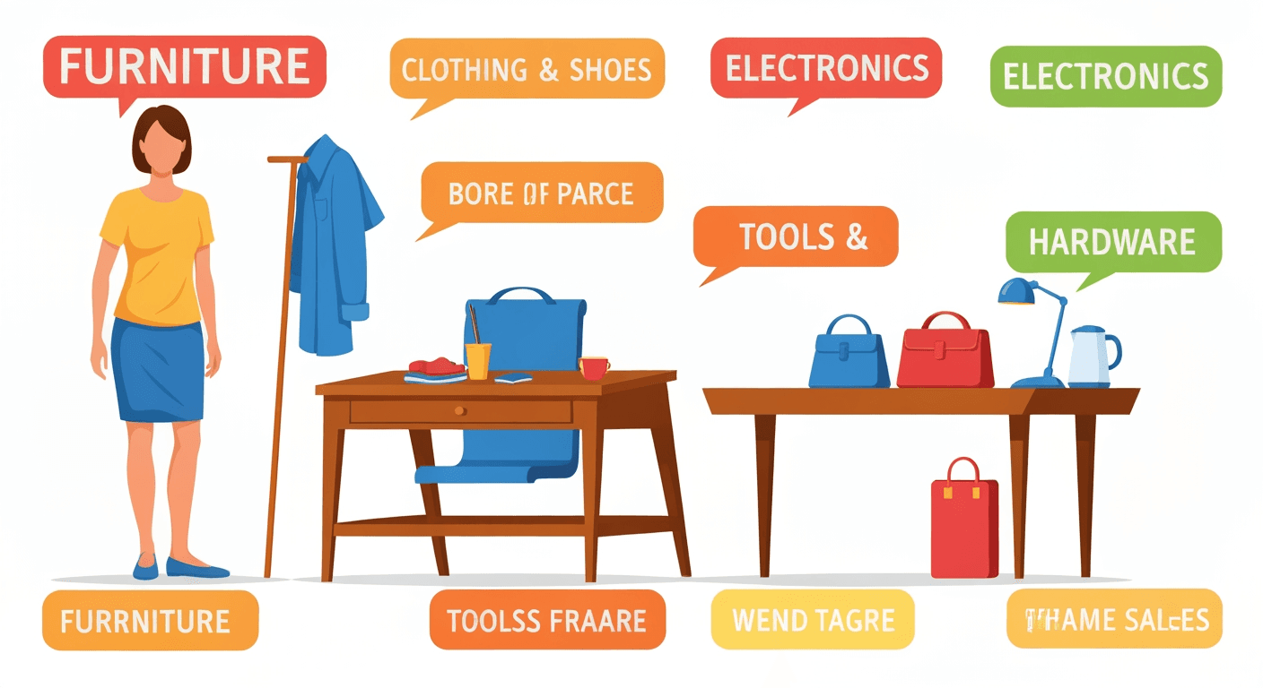 AI-generated illustration of a community sale