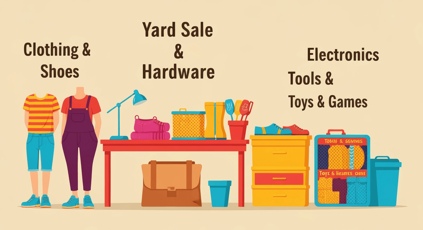 AI-generated illustration of a community sale