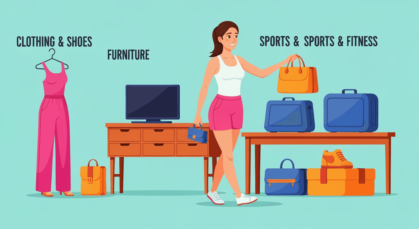 AI-generated illustration of a garage sale