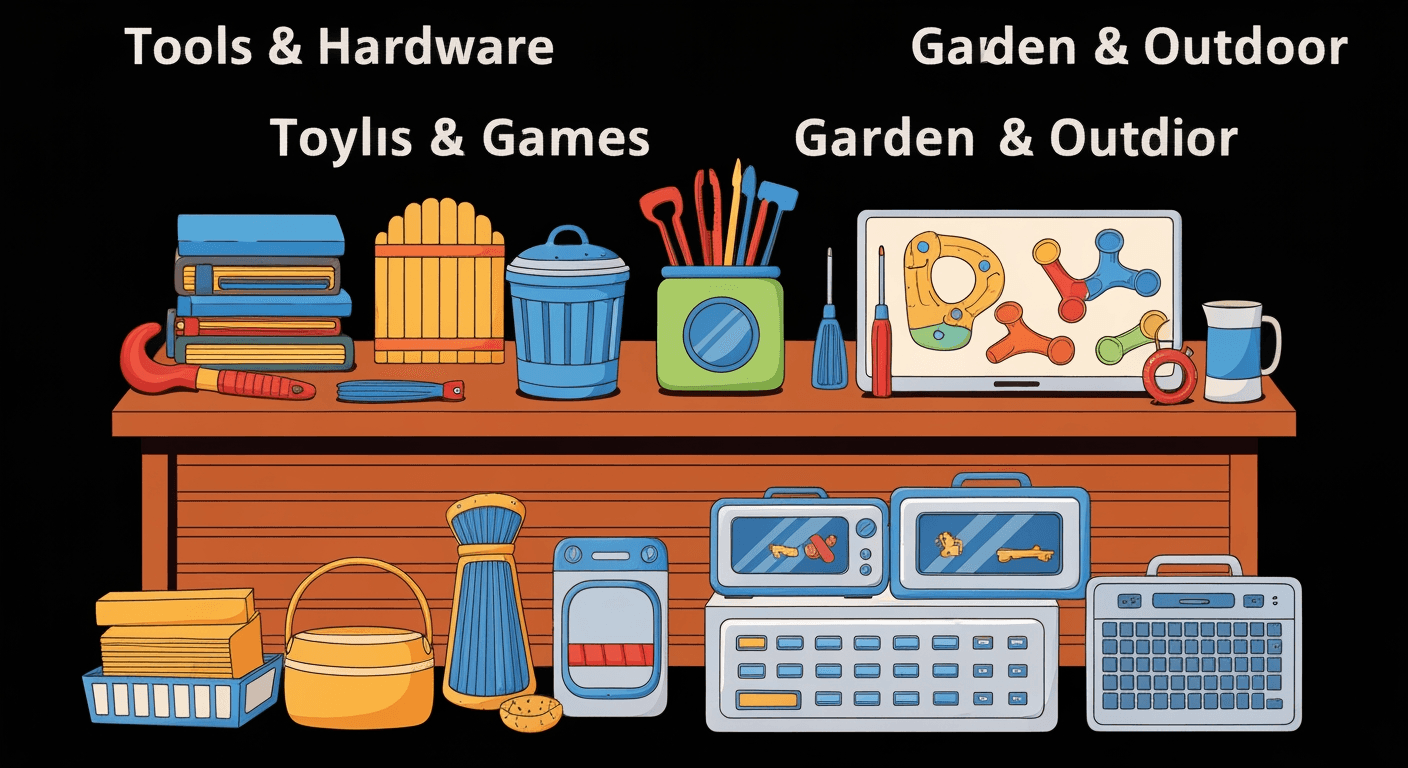 AI-generated illustration of a yard sale