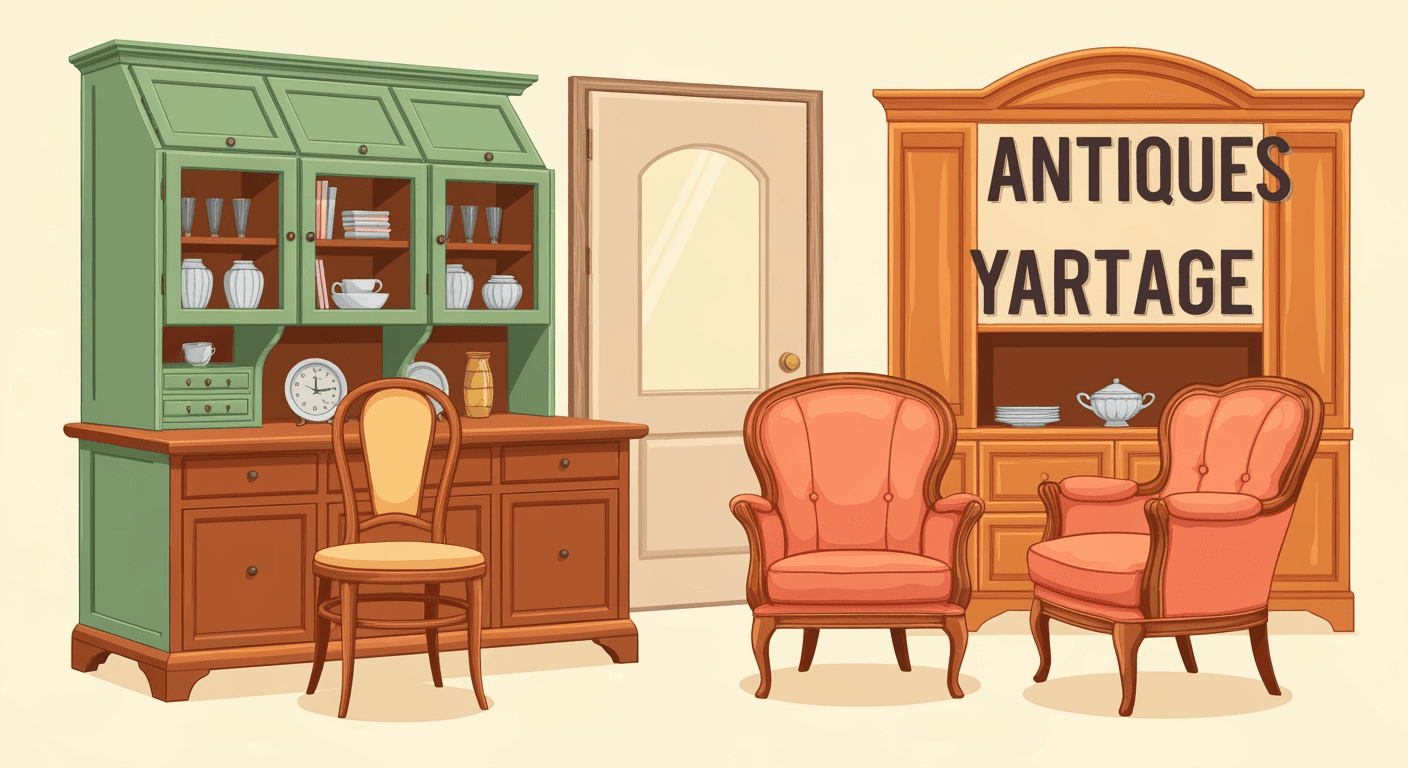 AI-generated illustration of a yard sale