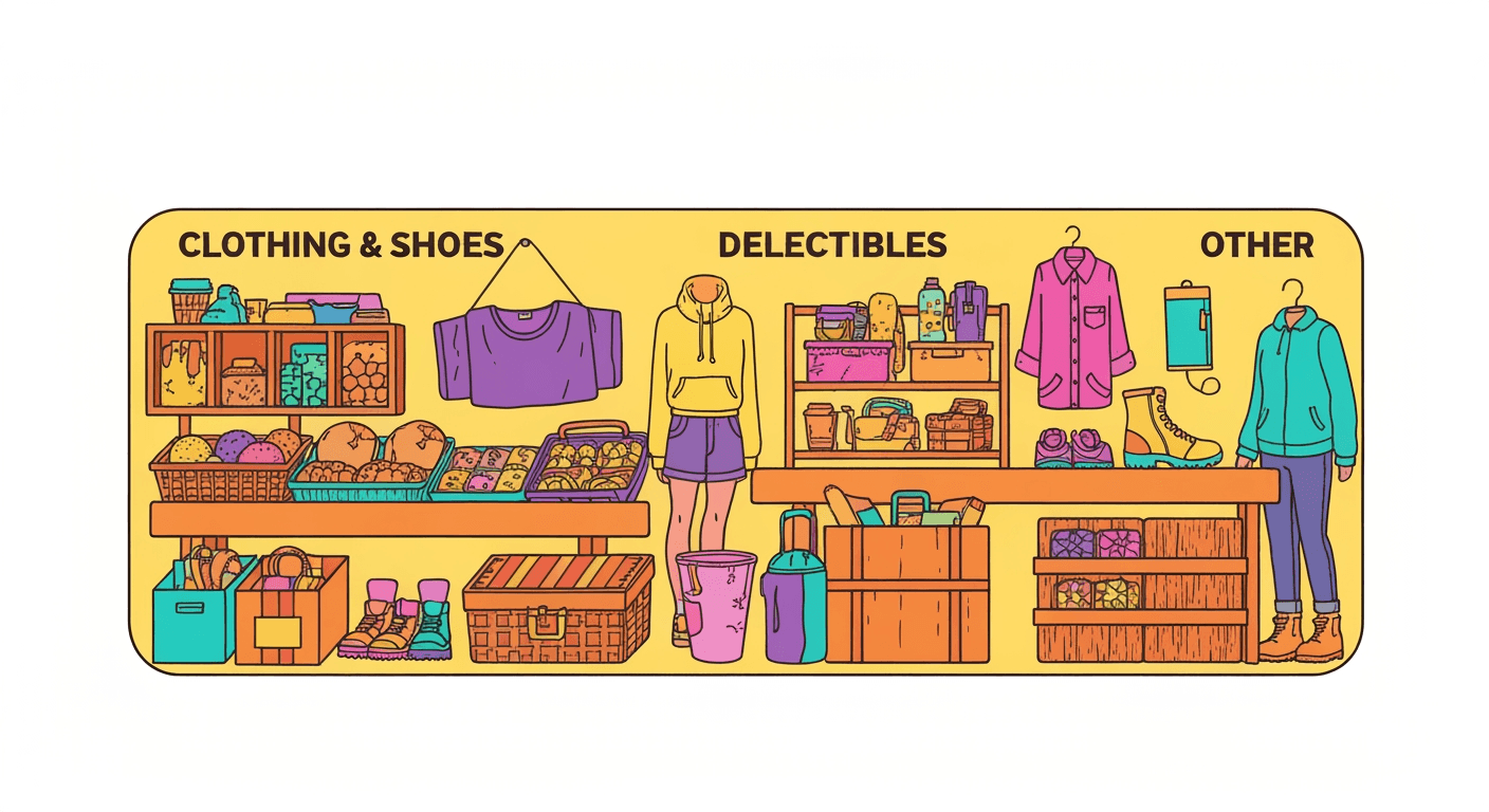 AI-generated illustration of a yard sale