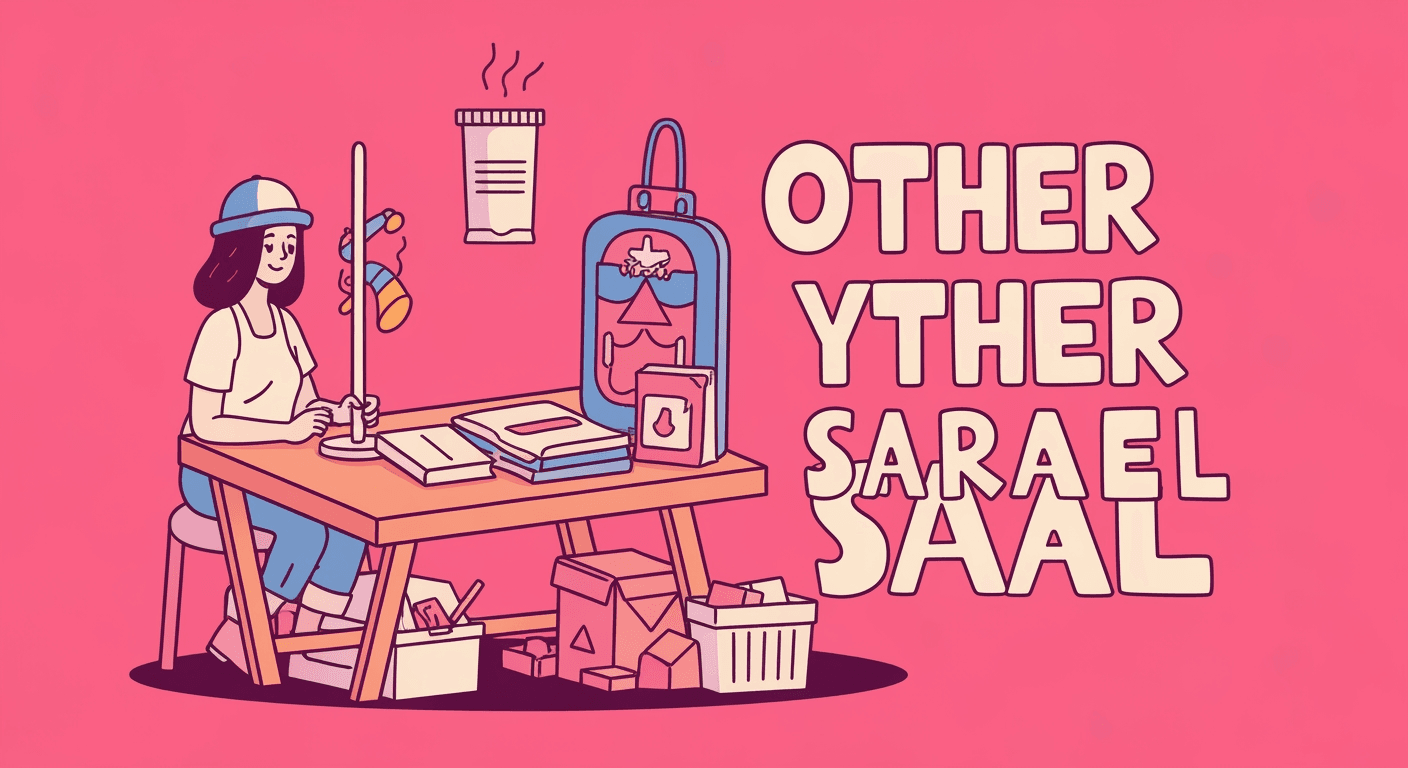 AI-generated illustration of a garage sale