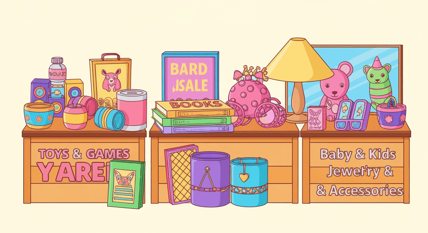 AI-generated illustration of a garage sale