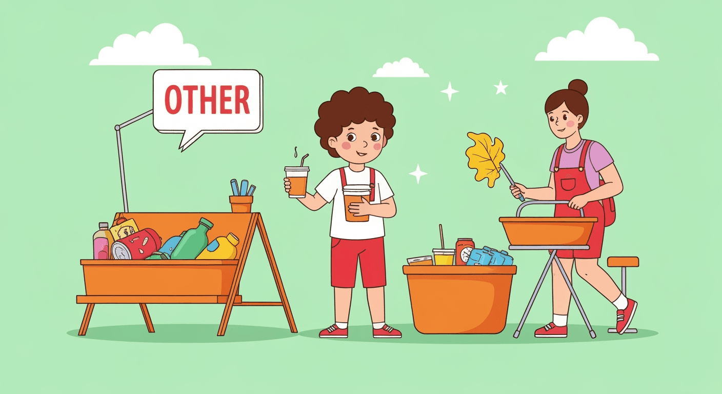 AI-generated illustration of a garage sale