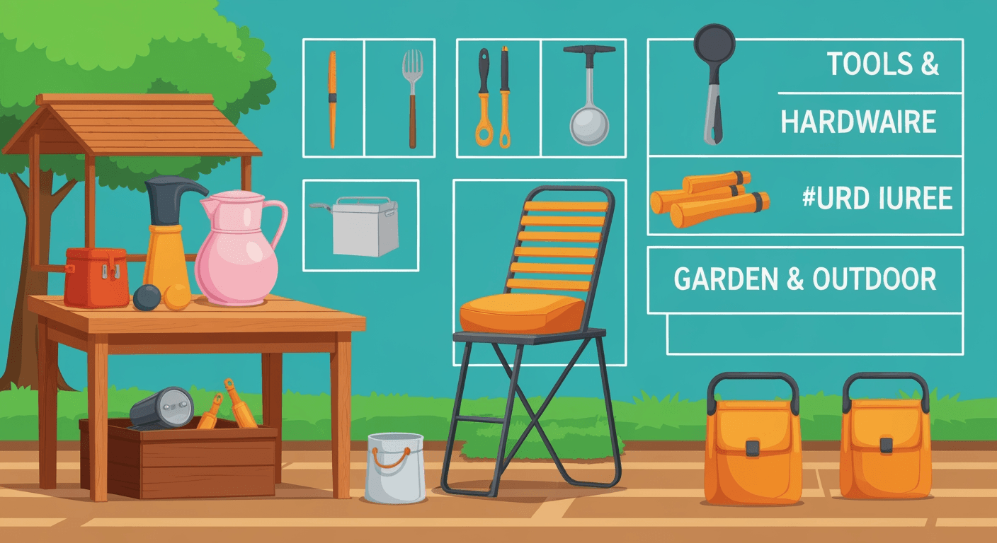 AI-generated illustration of a moving sale