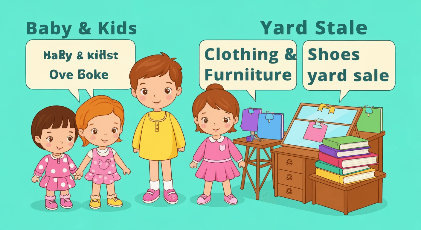 AI-generated illustration of a yard sale