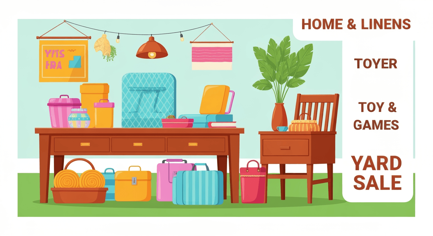AI-generated illustration of a garage sale