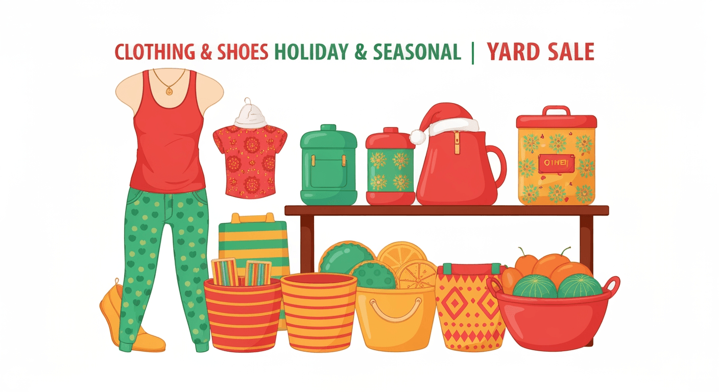 AI-generated illustration of a garage sale