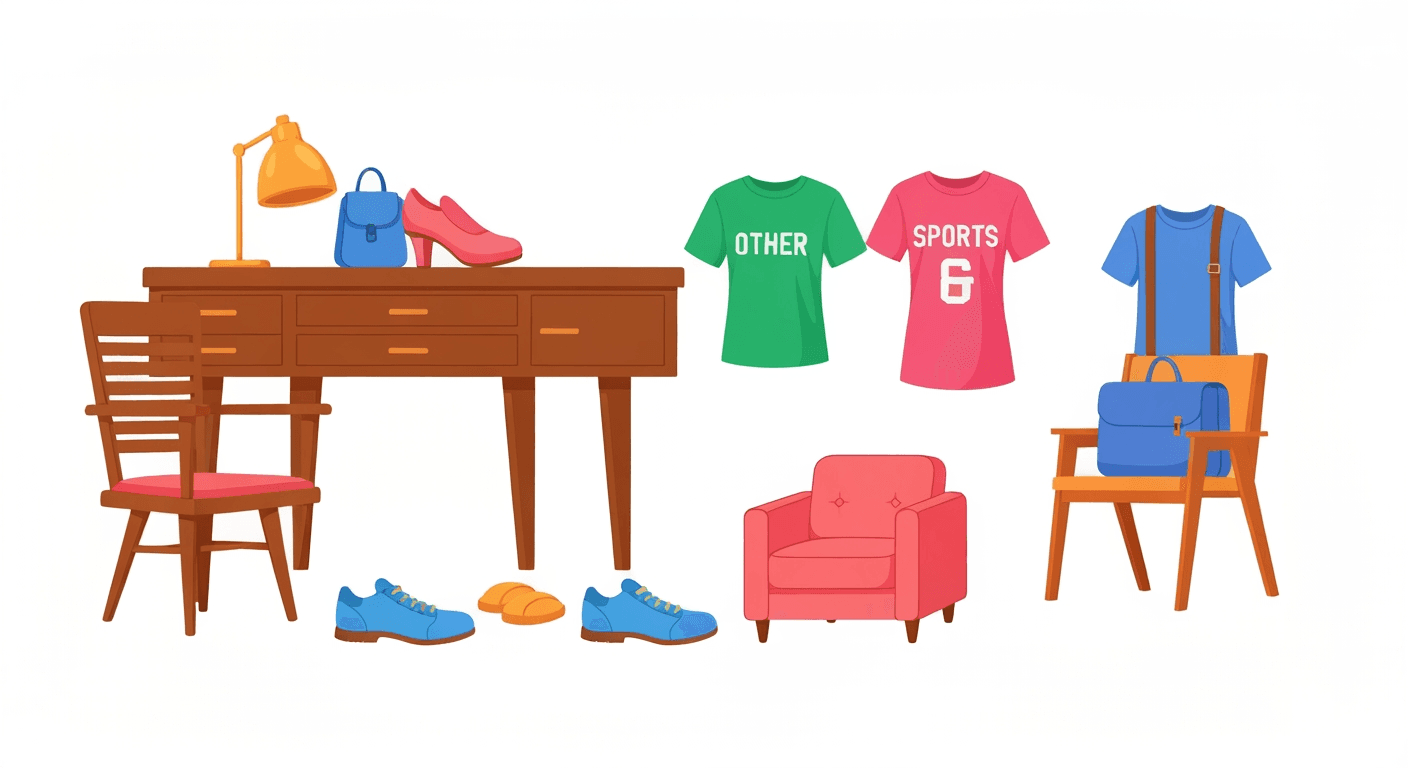 AI-generated illustration of a garage sale