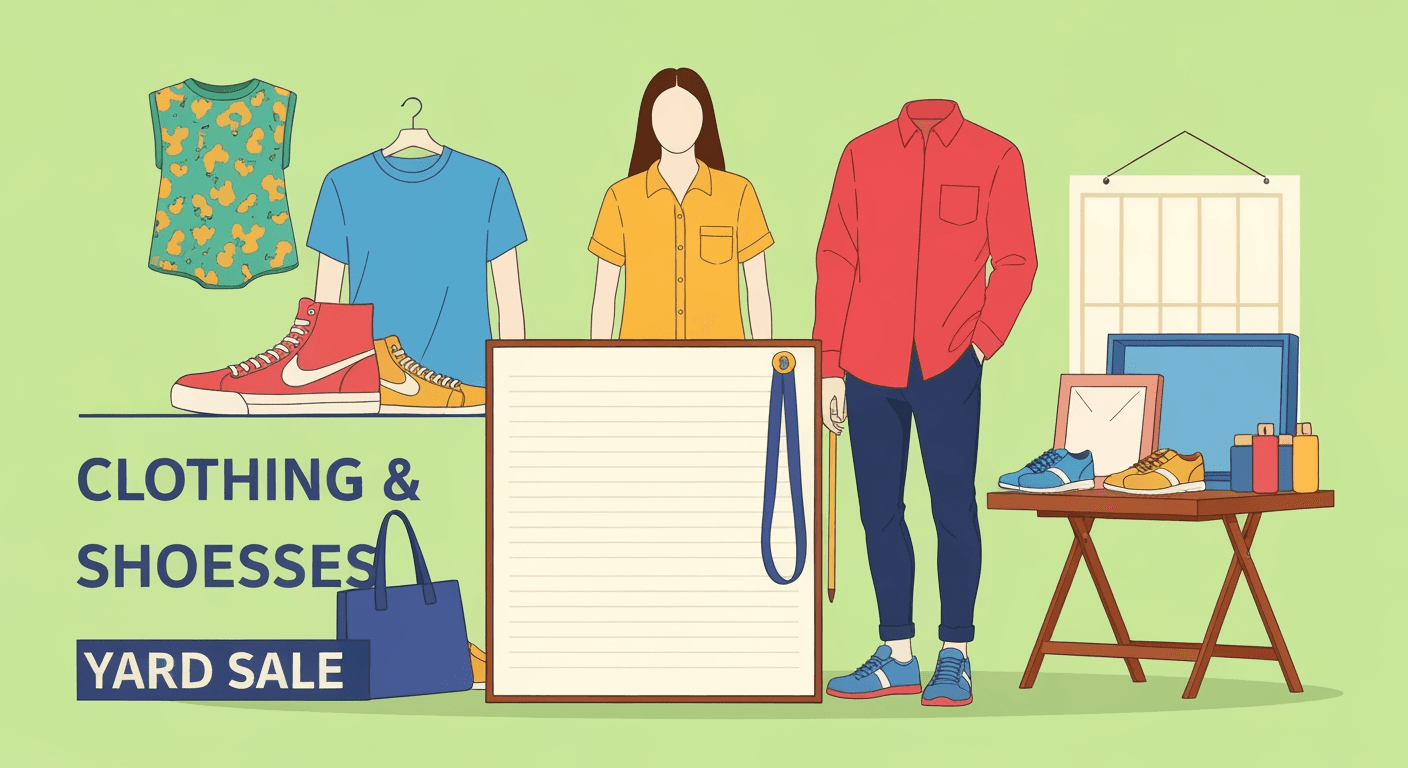 AI-generated illustration of a yard sale