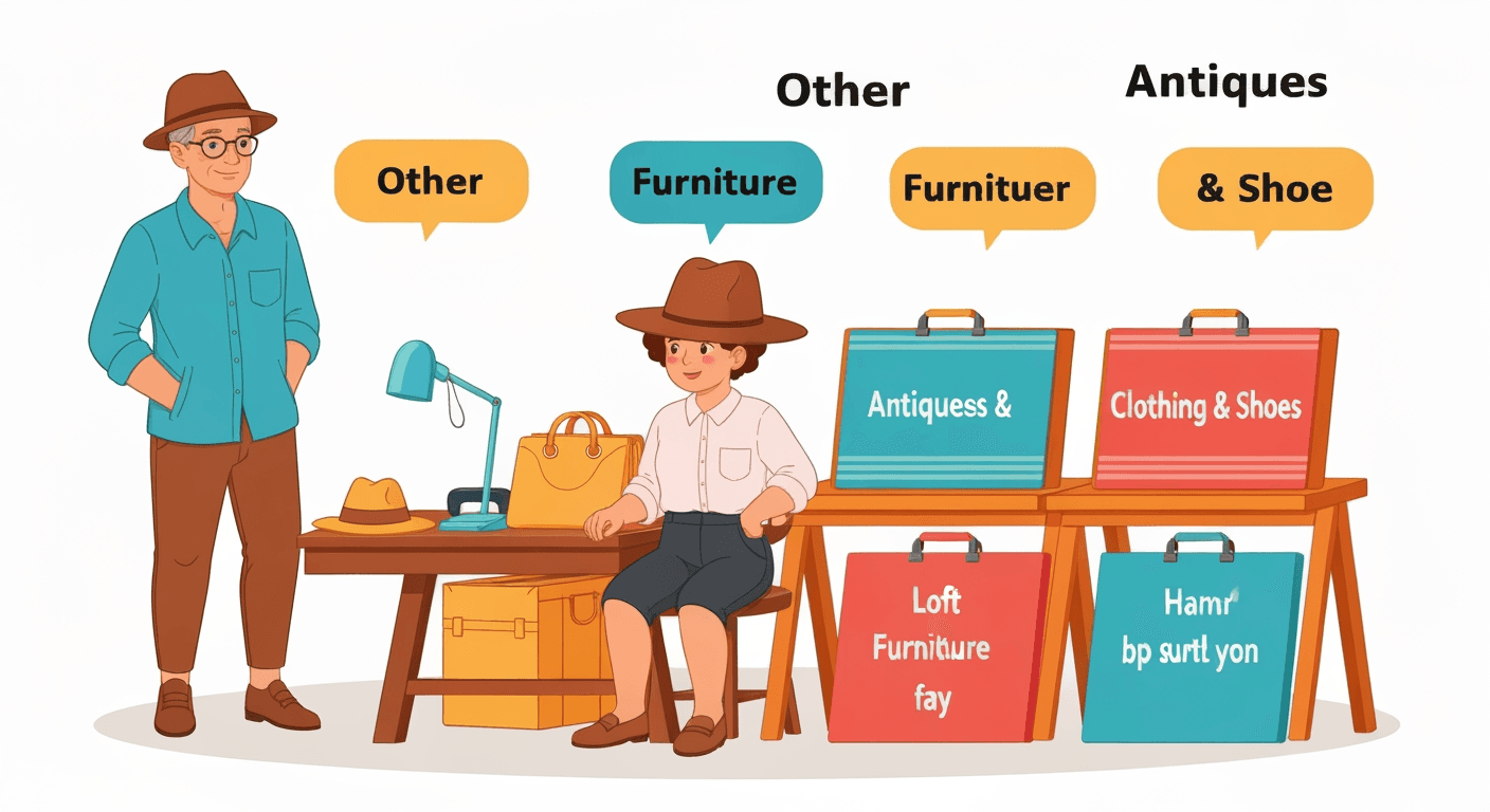 AI-generated illustration of a garage sale