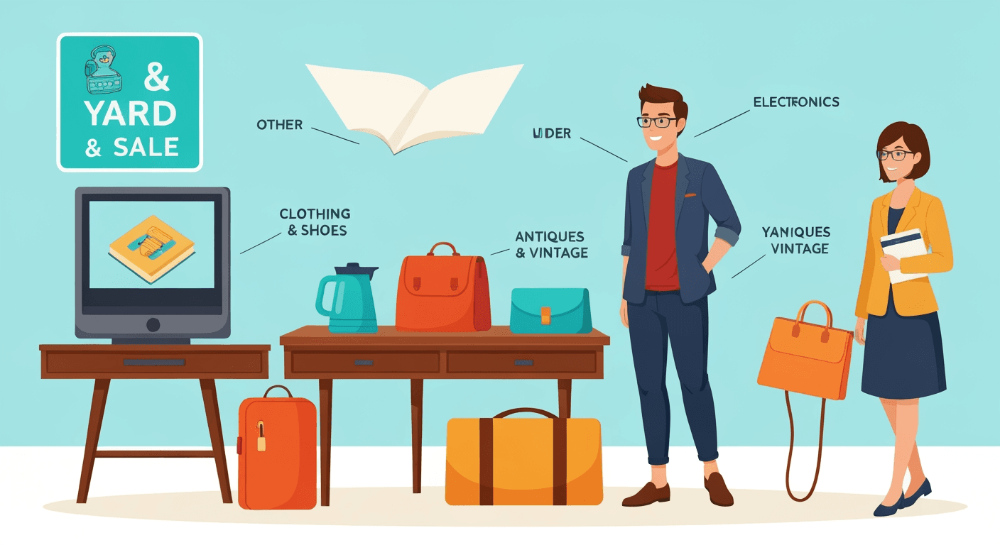 AI-generated illustration of a garage sale