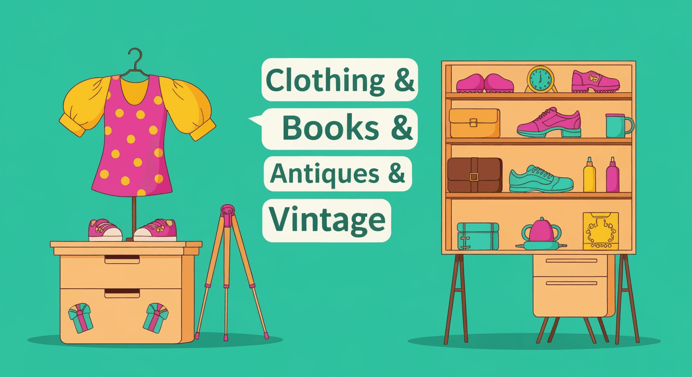 AI-generated yard sale illustration