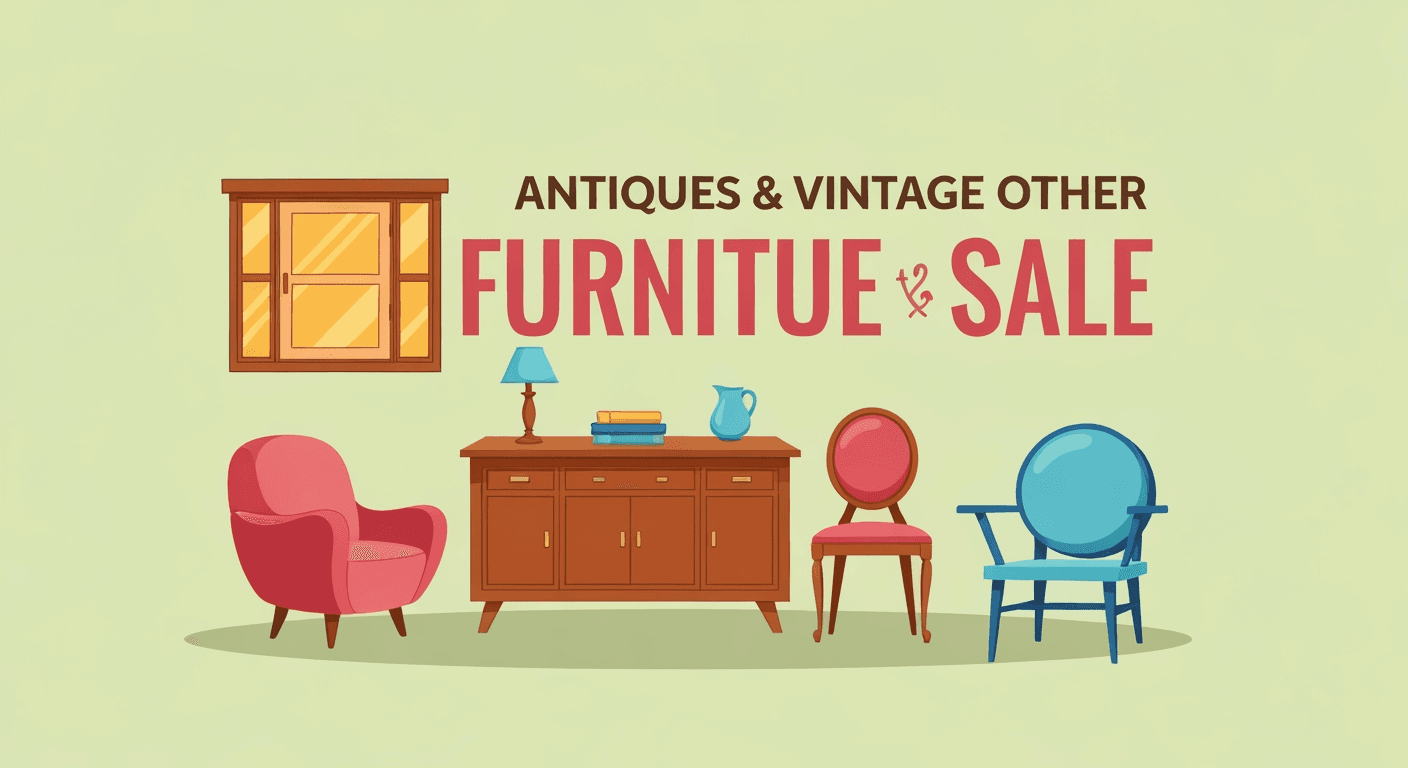 AI-generated illustration of a yard sale