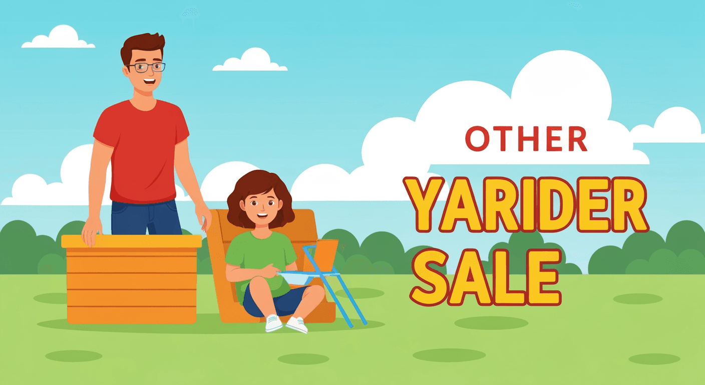 AI-generated illustration of a garage sale
