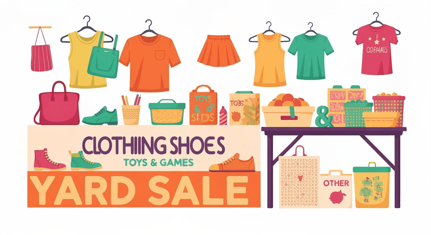 AI-generated illustration of a garage sale