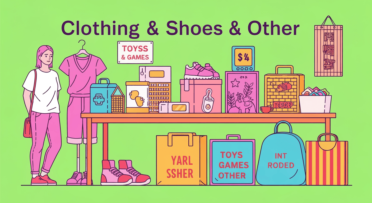 AI-generated illustration of a garage sale