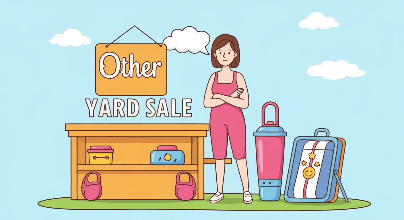 AI-generated yard sale illustration