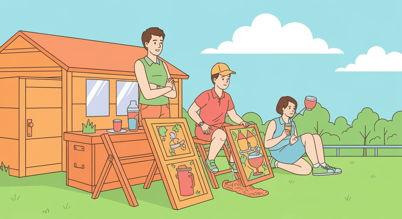 AI-generated illustration of a yard sale