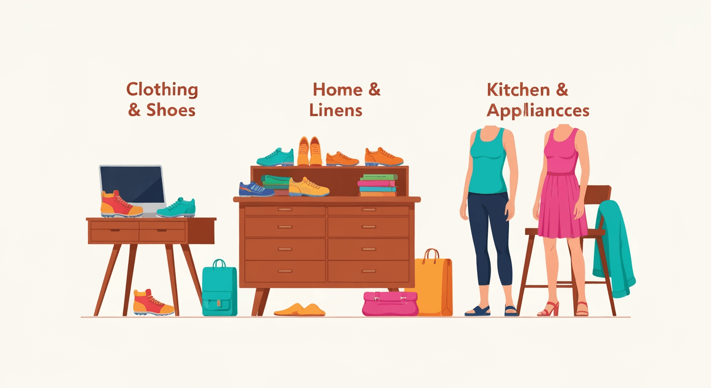 AI-generated illustration of a yard sale