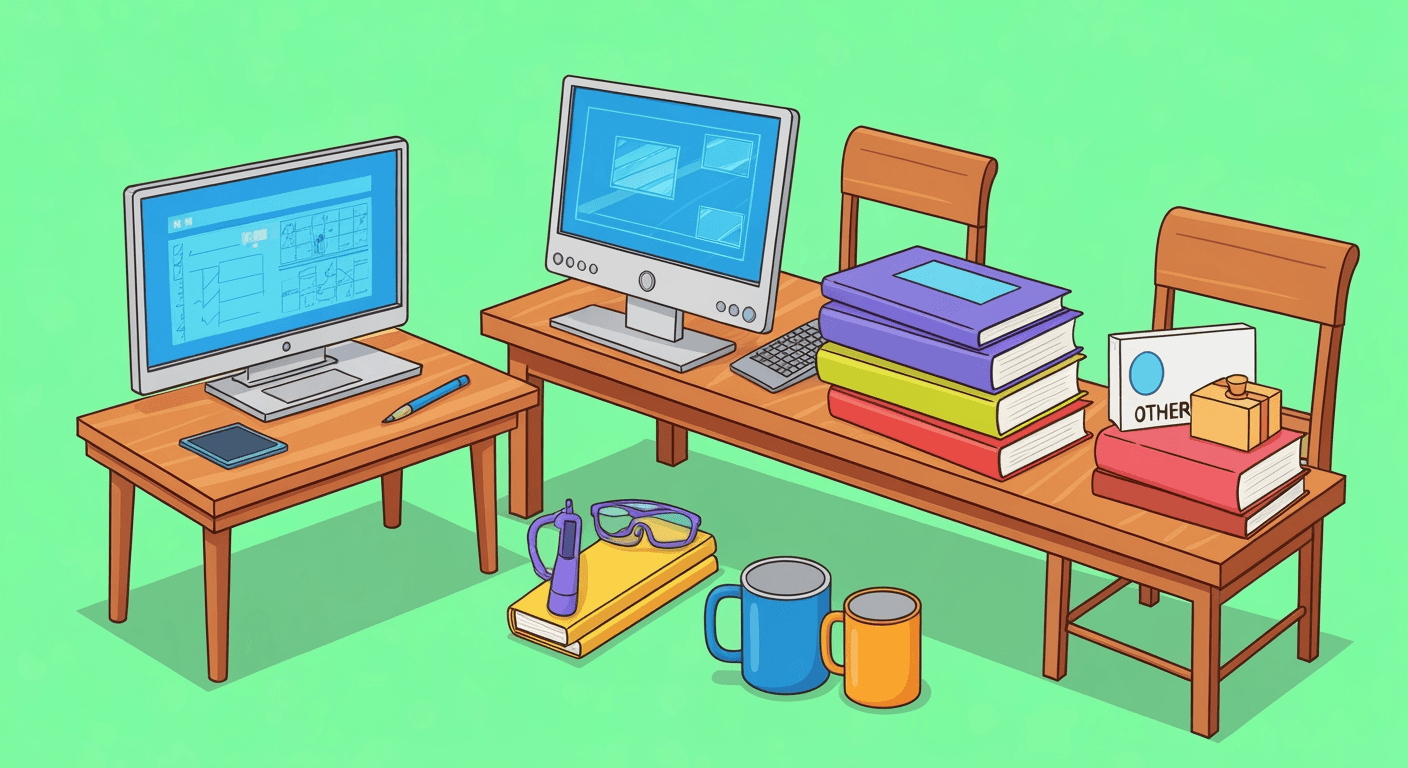 AI-generated illustration of a garage sale