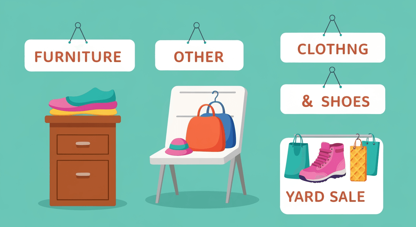 AI-generated illustration of a garage sale