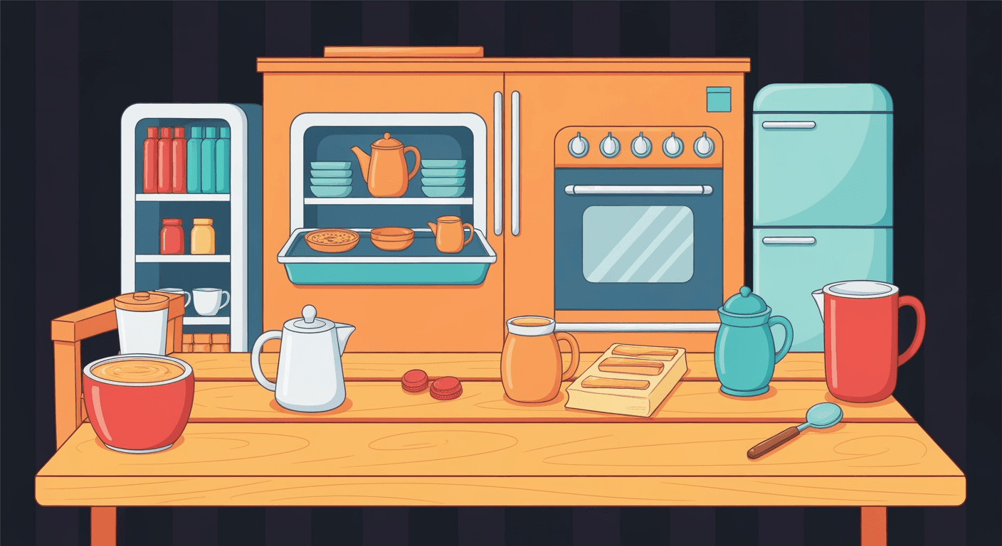 AI-generated illustration of a garage sale