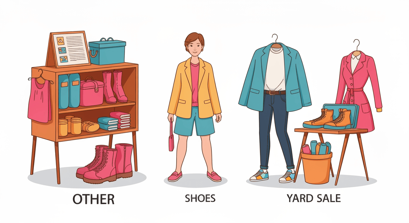 AI-generated illustration of a garage sale