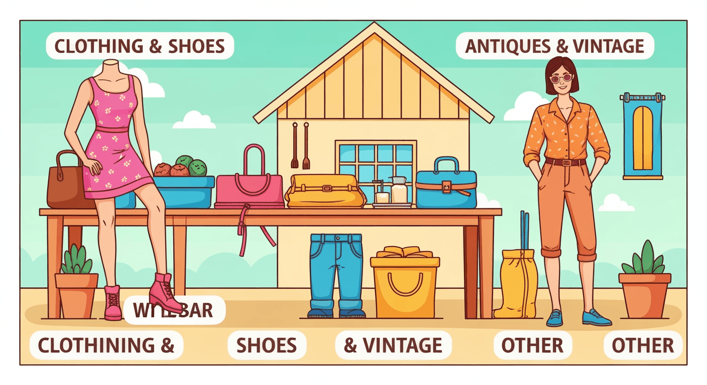 AI-generated illustration of a yard sale