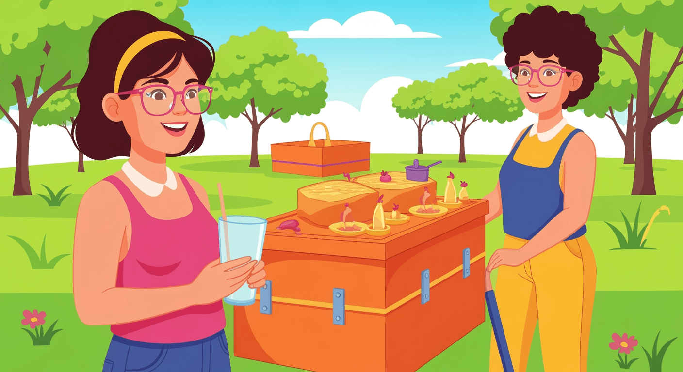 AI-generated illustration of a yard sale