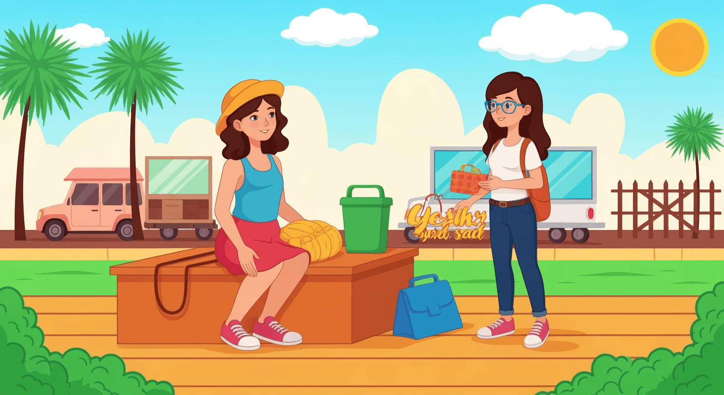 AI-generated illustration of a yard sale