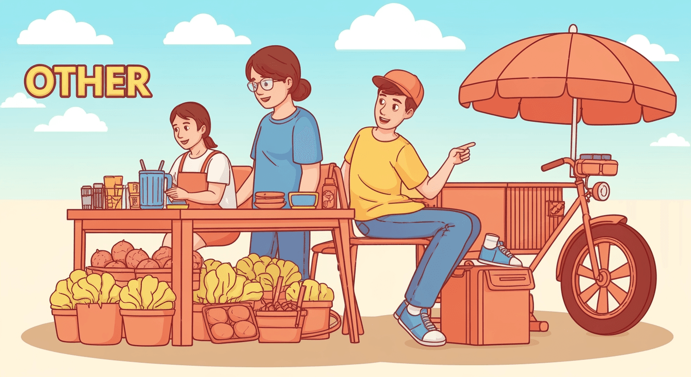 AI-generated illustration of a yard sale