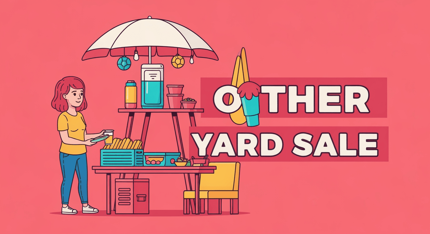 AI-generated illustration of a yard sale