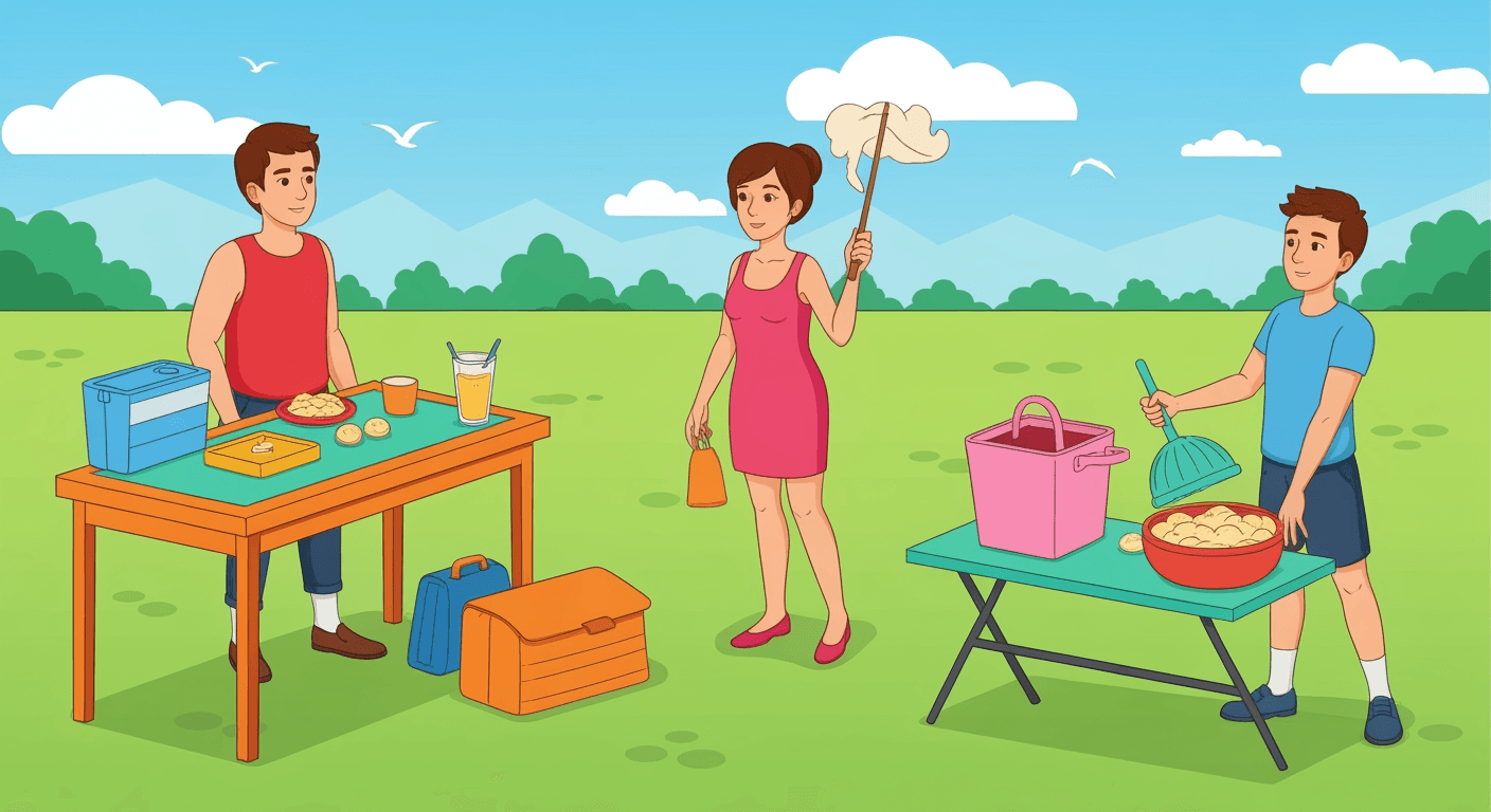 AI-generated illustration of a yard sale