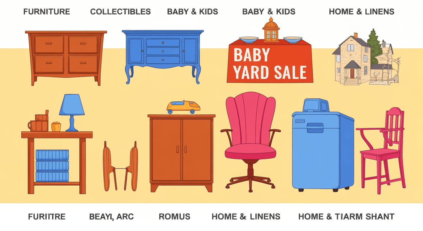AI-generated illustration of a estate sale